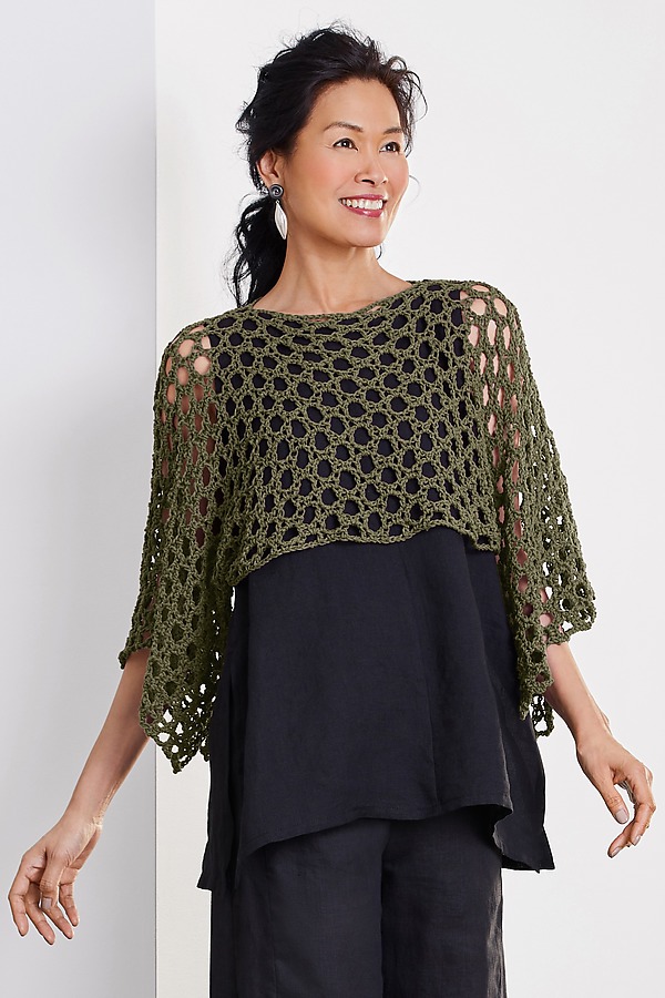 Silk Mykonos Shrug by Go Lightly (Knit Shrug) | Artful Home
