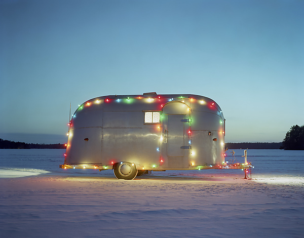 Airstream in the Snow by William Lemke (Color Photograph) | Artful Home