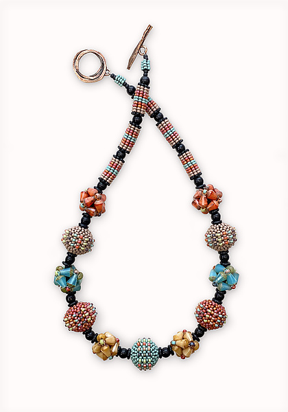 Kandinsky Tritone Necklace by Sheila Fernekes (Beaded