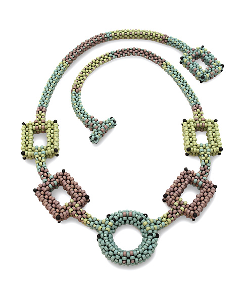 Kandinsky Tritone Necklace by Sheila Fernekes (Beaded Necklace) | Artful Home