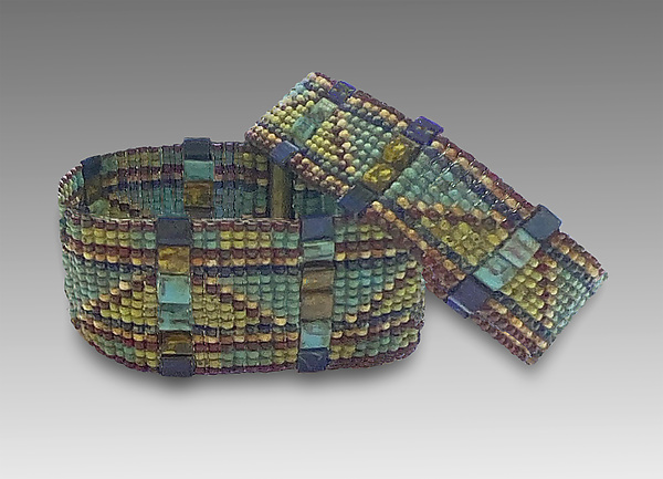 Kandinsky Tritone Necklace by Sheila Fernekes (Beaded