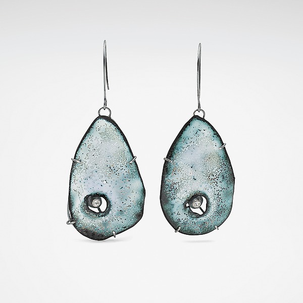 Caldera Earring by Lisa LeMair (Enameled Earrings) | Artful Home