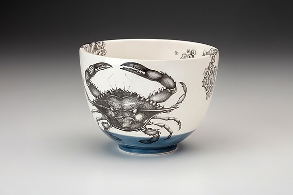Blue Crab Bowl by Laura Zindel (Ceramic Bowl) | Artful Home