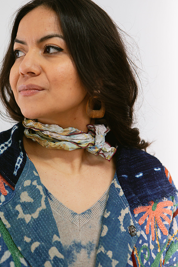Crinkle Scarf by Megan Ilene (Crinkled Woven Scarf) | Artful Home