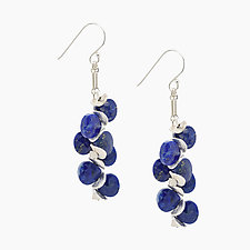Signature Lapis Sterling Earrings by Lori Kaplan (Silver & Stone Earrings)