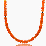Orange Opal Gold Choker Necklace by Lori Kaplan (Gold & Stone Necklace) | Artful Home