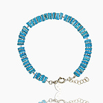 Sleeping Beauty Turquoise Slivers Bracelet by Lori Kaplan (Silver & Stone Bracelet) | Artful Home