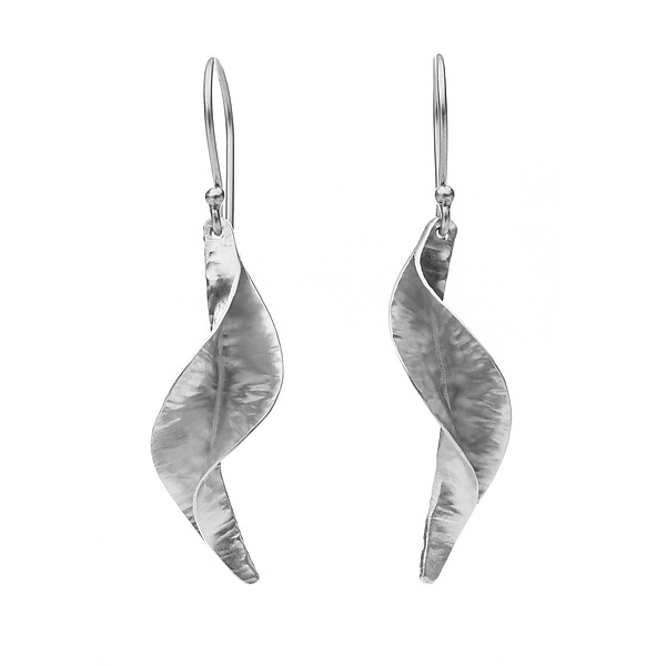 Swirl Earrings by Sher Novak (Silver Earrings) | Artful Home