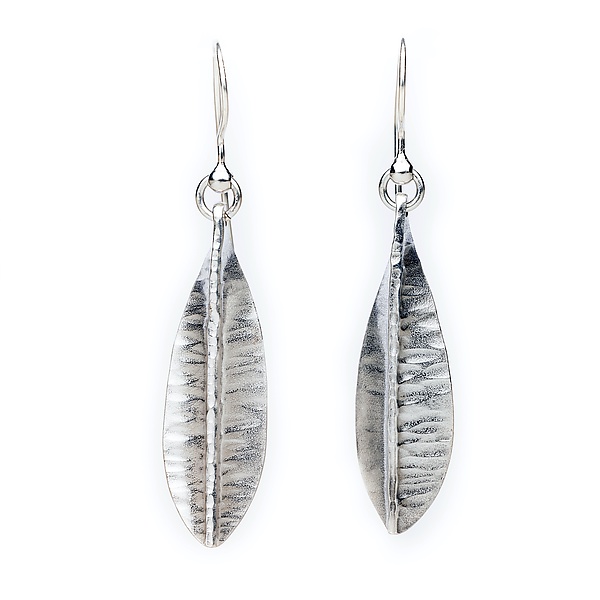 Leaf Earrings No. 4290 by Roxy Lentz (Silver-Plated Earrings