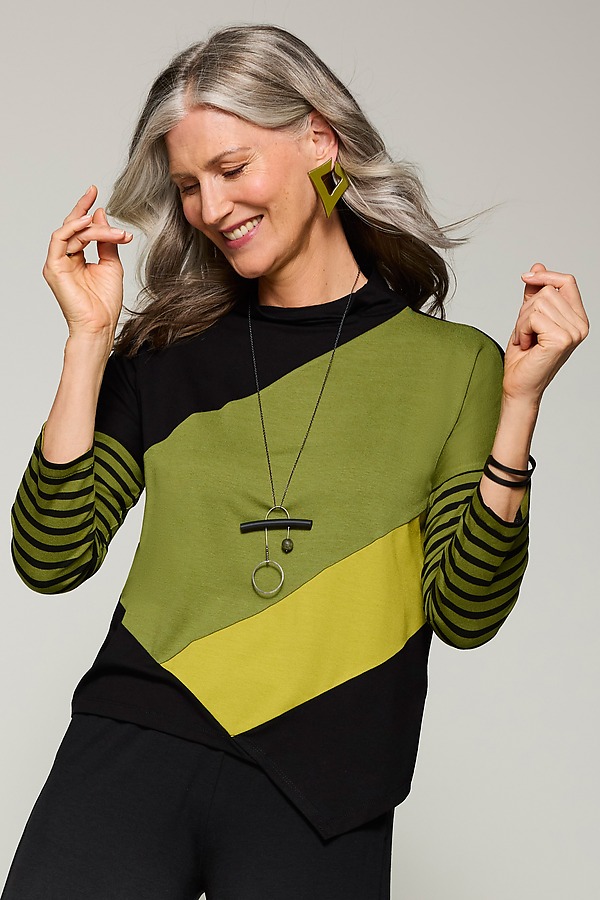 Kadence Funnel Neck Pullover by Lisa Bayne (Knit Top) | Artful Home