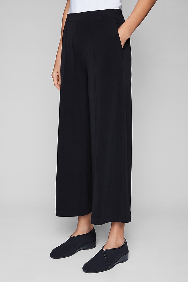 【BAON】[unisex] Seina Banding Brushed Wide Knit Pants Front Seam Wide Leg Pant by Lisa Bayne (Knit Pant) | Artful Home
