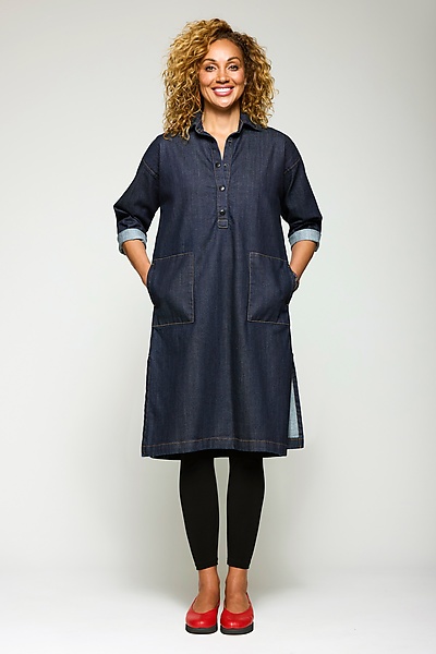 Denim Shirtdress by Alembika (Woven Dress) | Artful Home