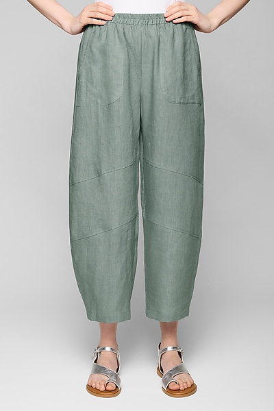 Linen/Bamboo Pleat Back Tunic by Lisa Bayne (Linen Top