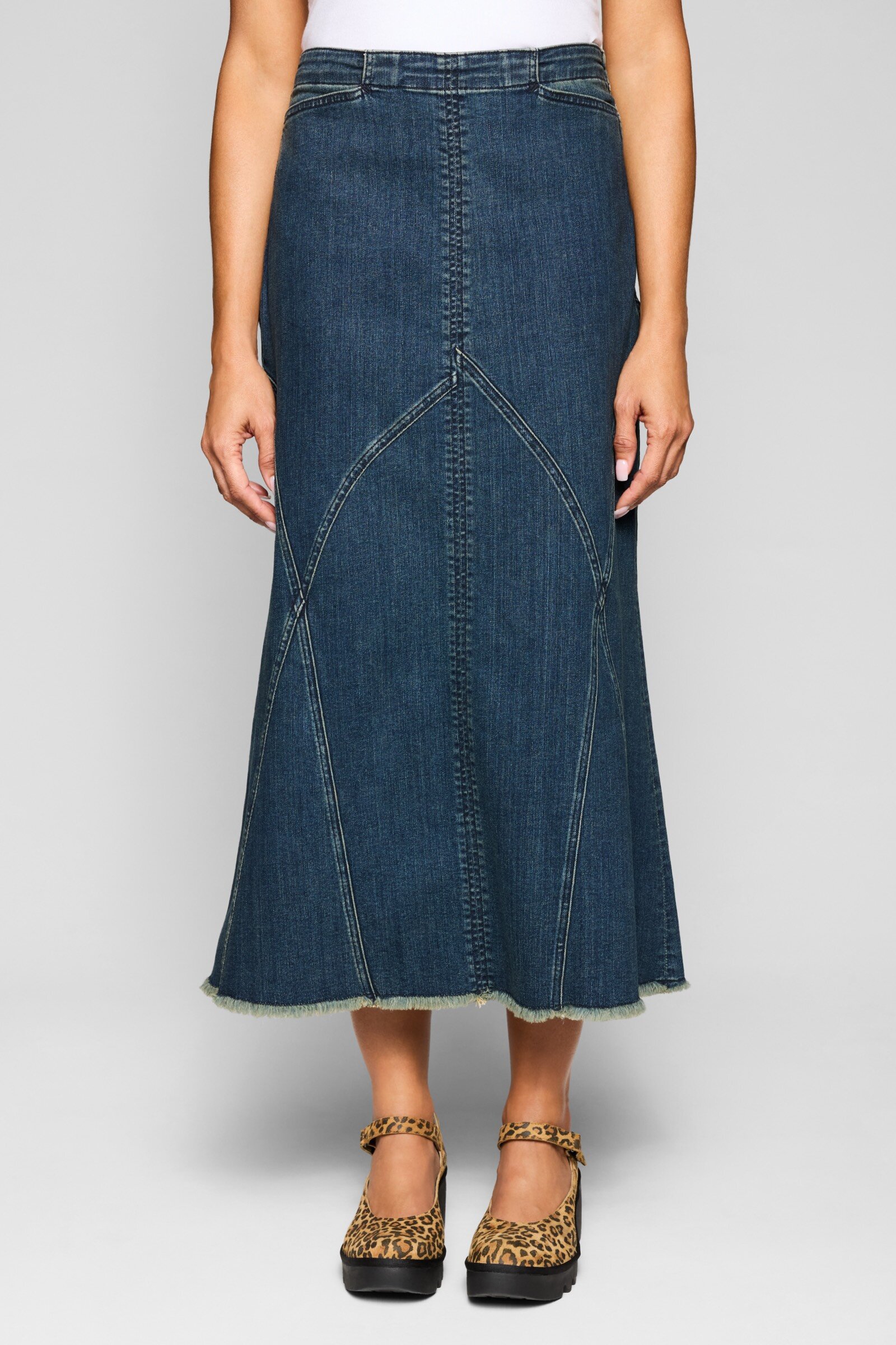 Denim Innes Skirt by Lisa Bayne (Woven Skirt) | Artful Home