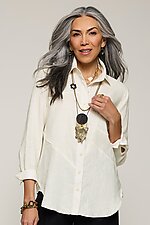 Linen Rhythm Shirt by Lisa Bayne (Linen Top)