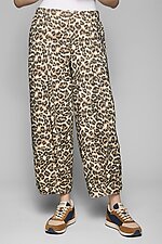 Leopard Barrel Leg Pant by Lisa Bayne (Knit Pant)