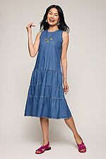 Dream Knit Denim Tiered Dress by Lisa Bayne (Knit Denim Dress)