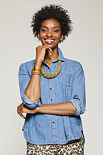Chambray Cora Shirt by Lisa Bayne (Woven Top)