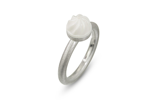 Whip Cream Dollop Ring by JacQueline Sanchez (Silver Ring) | Artful Home