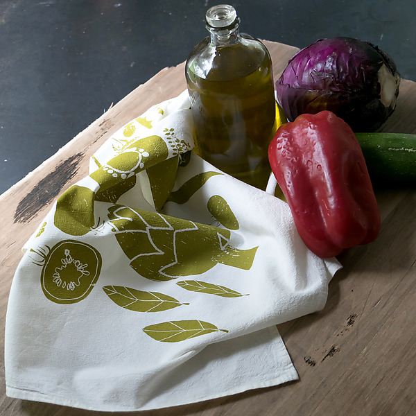 Bon Appetit Tea Towel Set by PilgrimWaters (Cotton Tea Towel) Artful Home