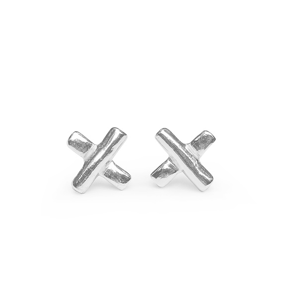 XX Earrings by Liz Hanson (Silver Earrings)
