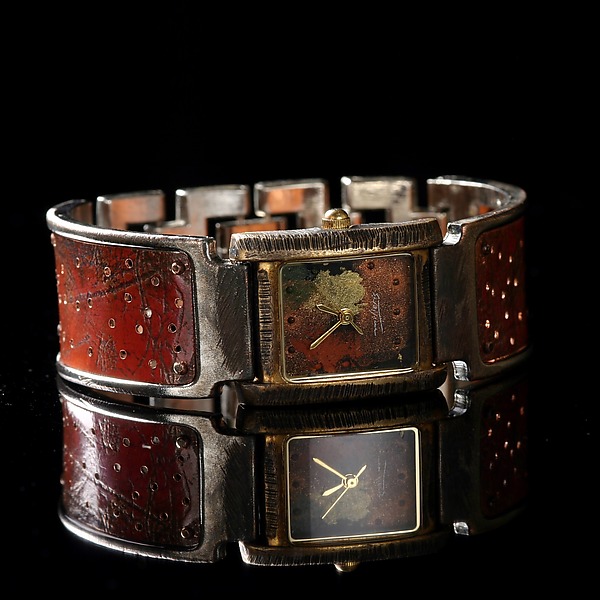 Copper Perforated Florence Watch by Eduardo Milieris (Metal Women