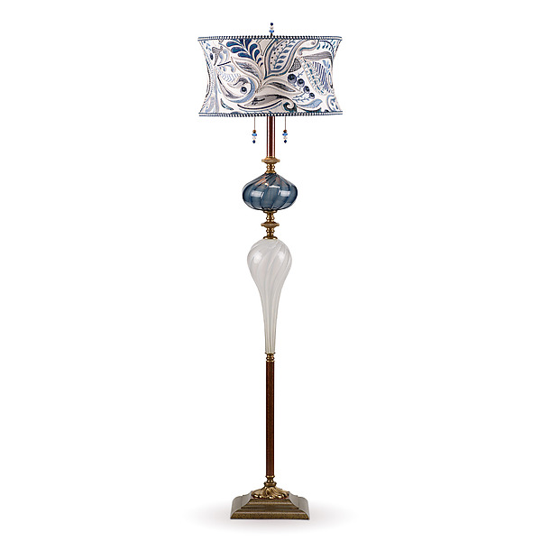 Evaristo by Susan Kinzig and Caryn Kinzig (Mixed-Media Floor Lamp) | Artful Home