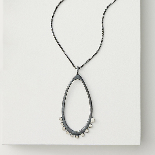 Disco Bottom Pendant by Dahlia Kanner (Silver Necklace) | Artful Home