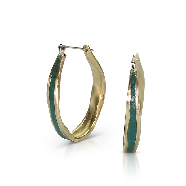 Small Oval Hoops by David Urso (Bronze Earrings) | Artful Home