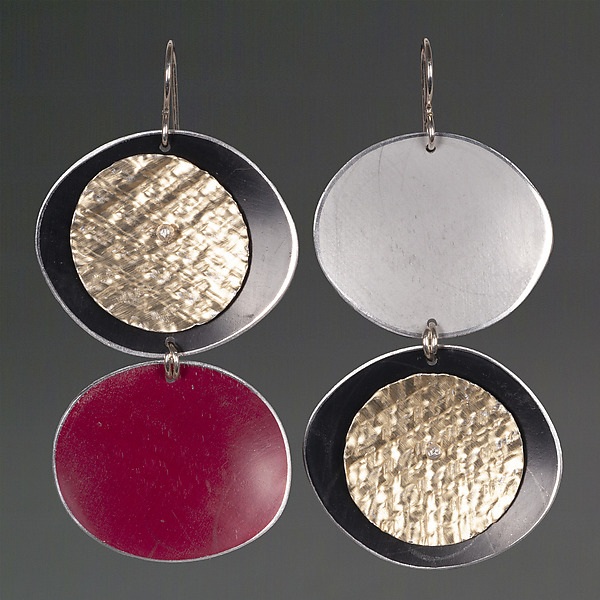 Moln Earrings by Carol and Jean-Pierre Hsu (Aluminum Earrings) | Artful Home