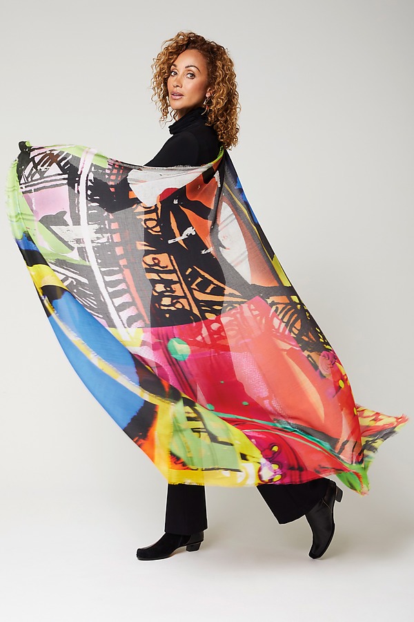 Paris Silk Modal Scarf by Isabelle Gougenheim (Silk Scarf) Artful Home
