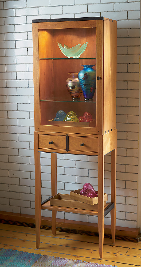 Tall Cherry Display Cabinet by Tom Dumke (Wood Cabinet) | Artful Home