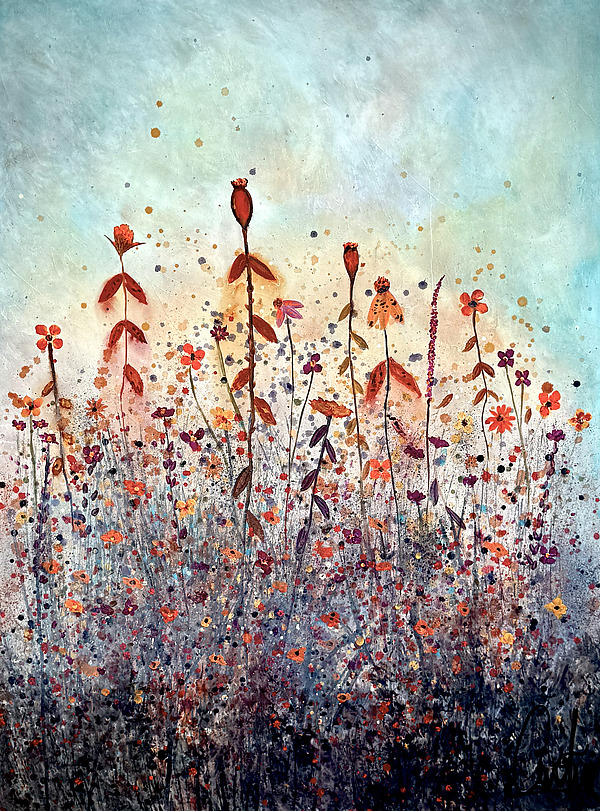Autumn Flowers by Fernando Garcia (Acrylic Painting) | Artful Home