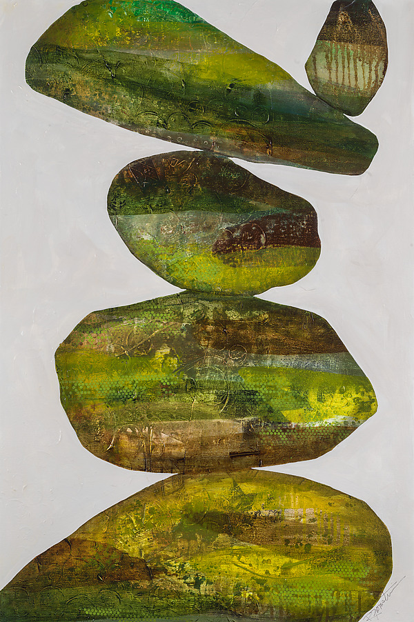 Stacked with Intention by Ruth Fromstein (Acrylic Painting) | Artful Home