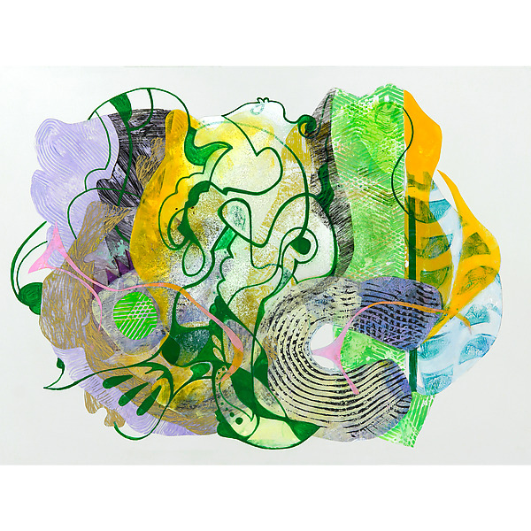 Periwinkle Coil by Nastia Craig (Mixed-Media Painting) | Artful Home
