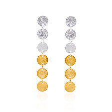 Sixfold Dangle Earrings by Ravit Kaplan (Gold & Silver Earrings)