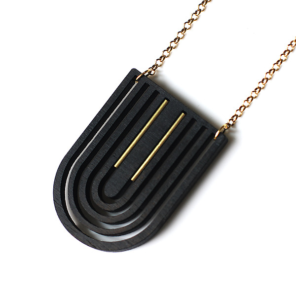 Prism Pendant Necklace by Julie Crosson (Mixed-Media Necklace) | Artful Home