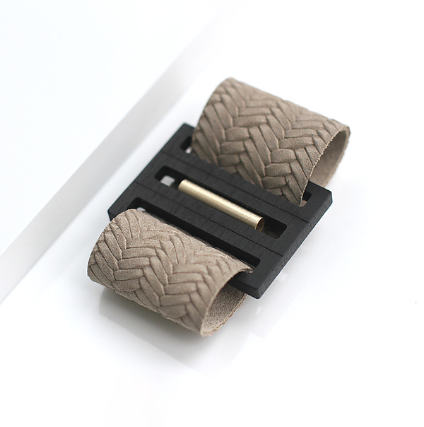 Woven Ladder Wrap by Julie Crosson (Mixed Media Metal Bracelet) | Artful Home