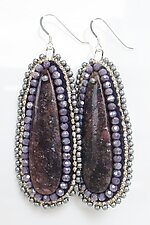 Gemstone Lepidolite Earrings by Bobbie Rafferty (Stone & Bead Earrings)