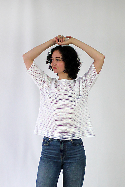Fiore Seamed Top by Carol Turner (Knit Top) | Artful Home