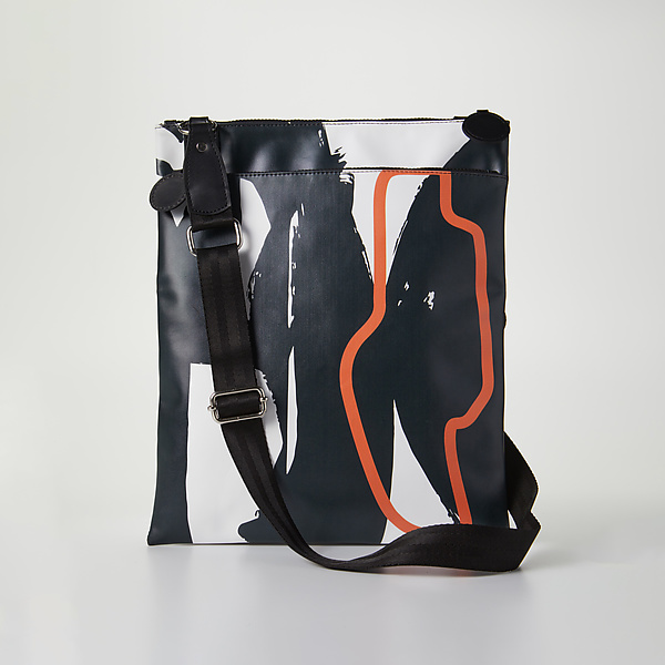 Crossbody Laptop Bag by Black Line Crazy (Vegan Leather Handbag