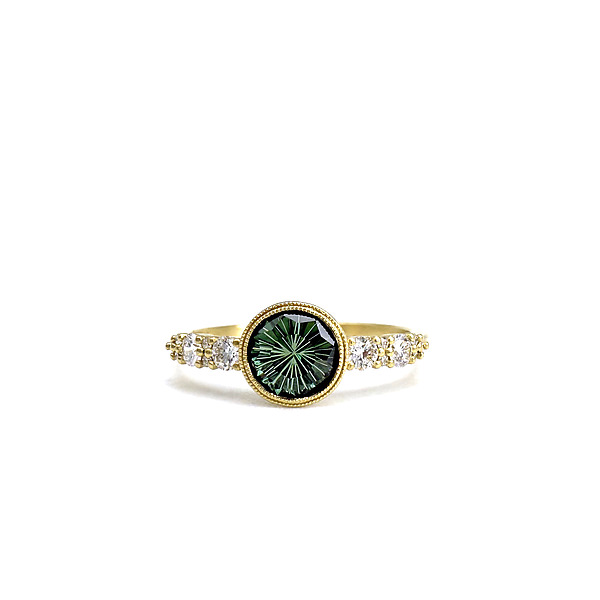 Starbrite Green Sapphire Westport Ring by Eve Streicker (Gold & Stone Ring) | Artful Home
