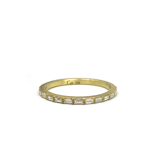 West Side Baguette Diamond Eternity Band by Eve Streicker (Gold & Stone Ring) | Artful Home
