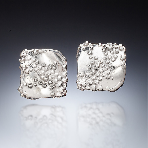 Seafoam Post Earrings by Mary Elwyn (Silver Earrings) | Artful Home