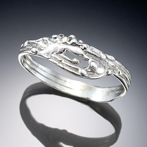 Three Strand Wave Band by Mary Elwyn (Silver Ring) | Artful Home