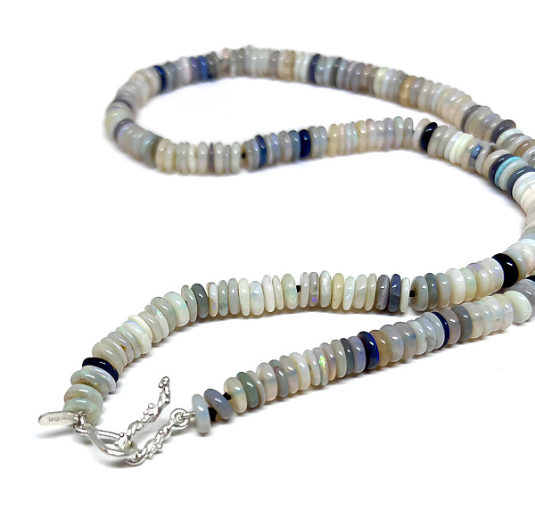 Australian Opal Heishi Bead Necklace by Mejia Jewelry (Stone