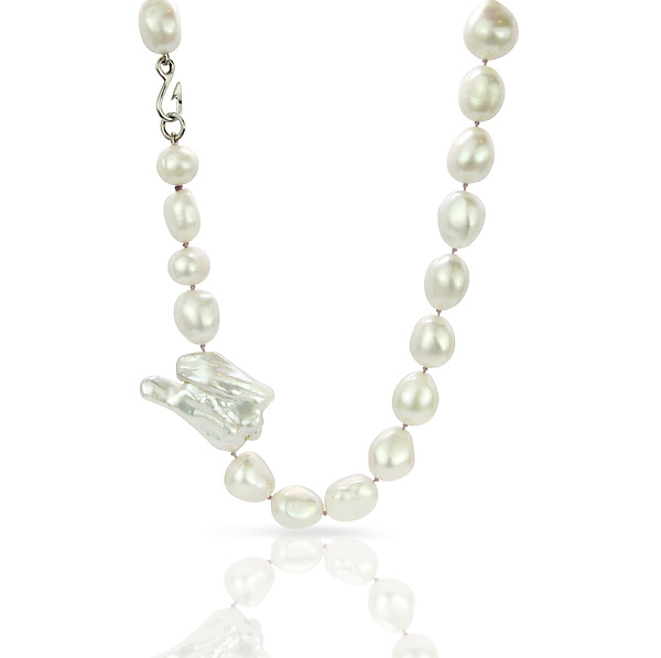 ネックレス・ペンダント TATIANA Dressy Baroque Pearl Necklace NZ2079 Baroque Pearl Necklace in 18k Gold Vermeil on Sterling