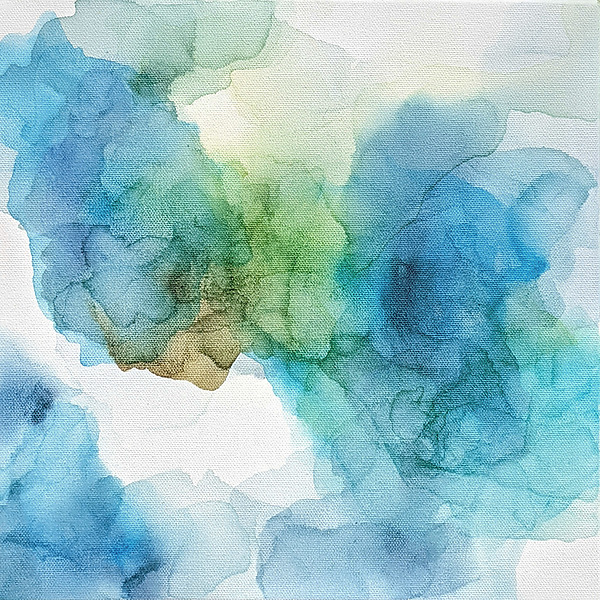 Immersed Harmony by Megan Spindler (Alcohol Ink Painting) | Artful Home