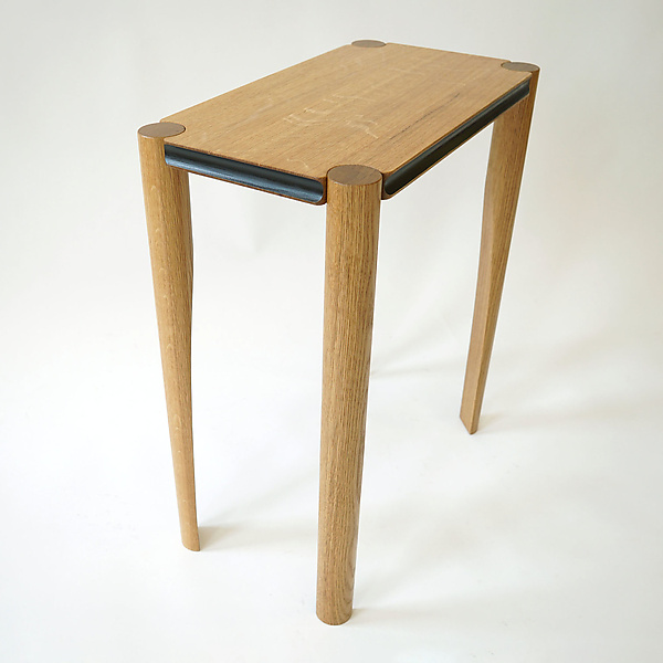 Aviateur Side Table, White Oak by Geoff McKonly (Wood Side Table)