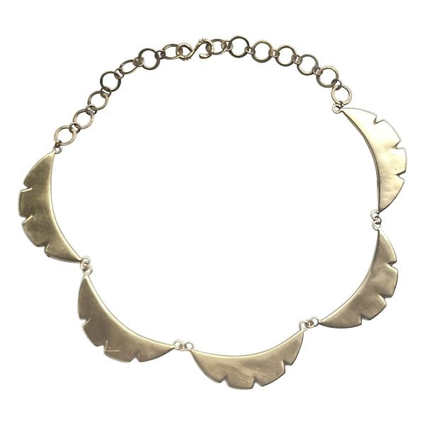 ★MEENDERI★(HANDMADE) KERNEL KNIT NECKLACE - IVORY★正規品 Mixed-Metal Convertible Toggle Coin Necklace | White House
